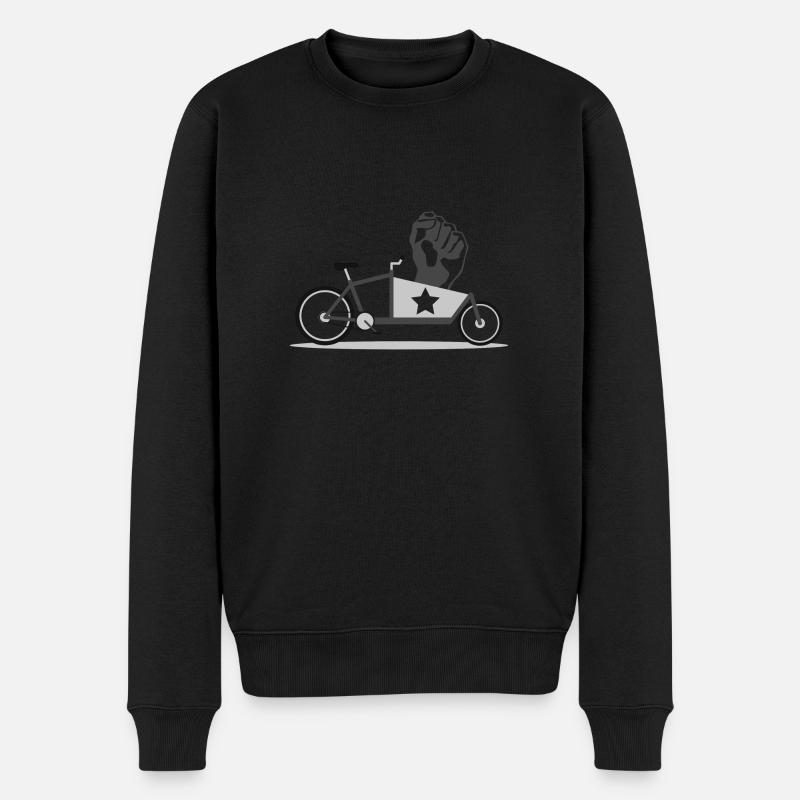 Lastenfahrrad Revolution - Männer Premium Bio Pullover - Schwarz