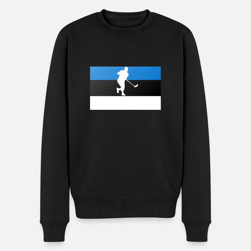 floorball - Männer Premium Bio Pullover - Schwarz