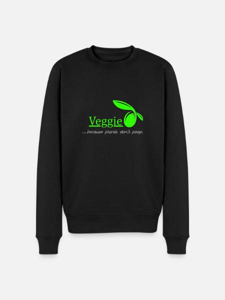 Veggie - Vegetarian. Gift idea - Men's Premium Organic Jumper - black