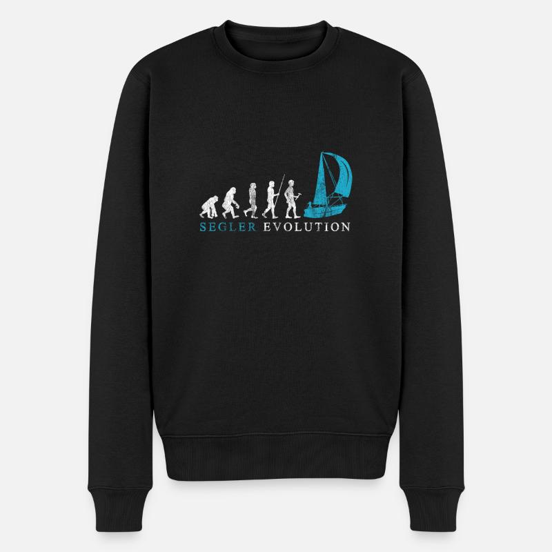 Segelschiff Geschenk Segelboot Segler Evolution - Männer Premium Bio Pullover - Schwarz