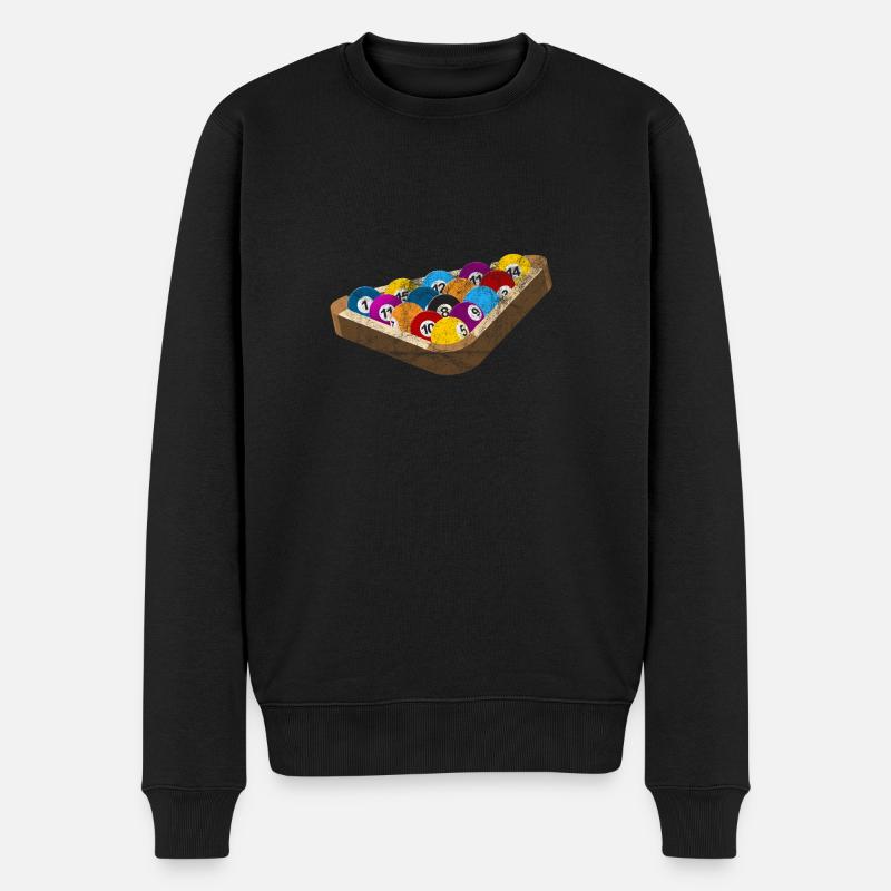 Billardkugeln Geschenk Billiardkugeln Billard - Männer Premium Bio Pullover - Schwarz