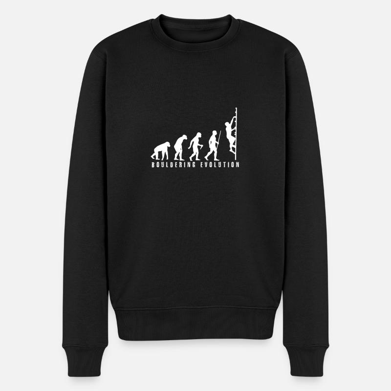 Bouldering Evolution - Männer Premium Bio Pullover - Schwarz