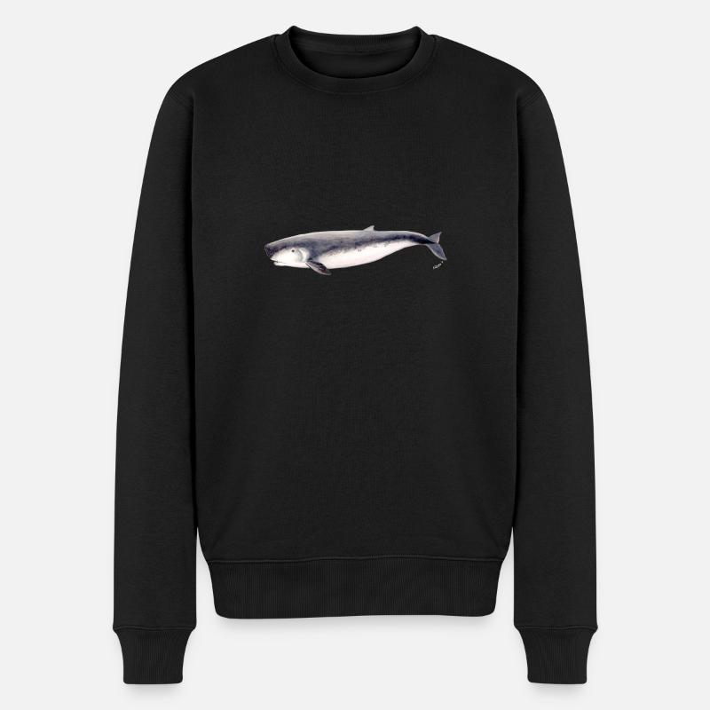 Pygmy Pottwal Pygmy Pottwal Kogia breviceps - Männer Premium Bio Pullover - Schwarz