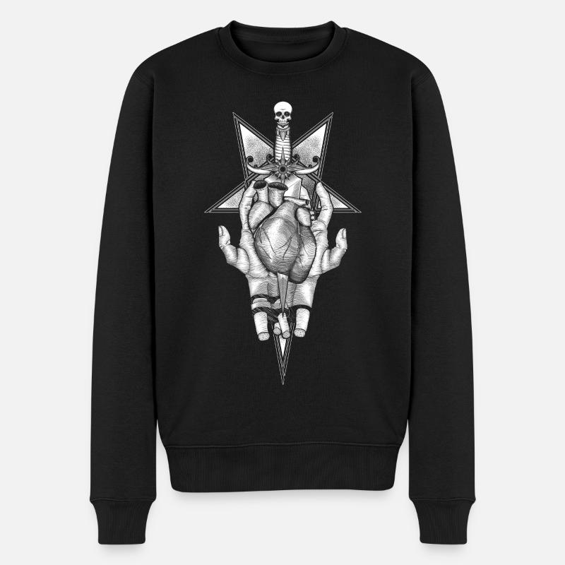 Aching Heart - Schwarze Version - Männer Premium Bio Pullover - Schwarz