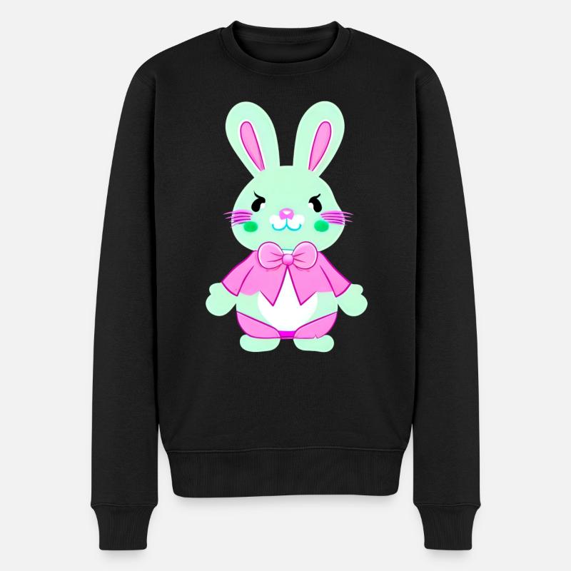 nedlcher Easter Bunny - Men's Premium Organic Jumper - black
