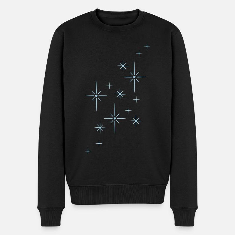 Les étoiles scintillantes scintillent - Pull Premium bio Homme - noir