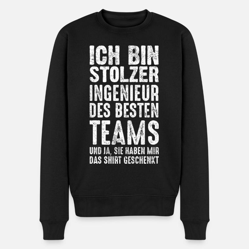 Ingenieur Beruf Job Karriere lustige Sprüche - Männer Premium Bio Pullover - Schwarz