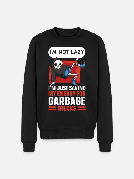 Skraldebil Affaldsopsamler Genbrug af affald - Økologisk premium-sweatshirt til mænd - sort