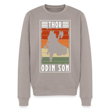 Odin Nordic - Men's Premium Organic Jumper - taupe - Front - Nico (187cm)