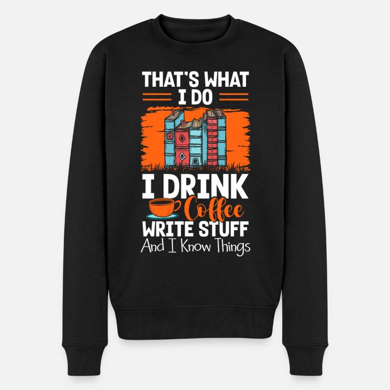 Ecrivains Littérature Auteurs - Pull Premium bio Homme - noir