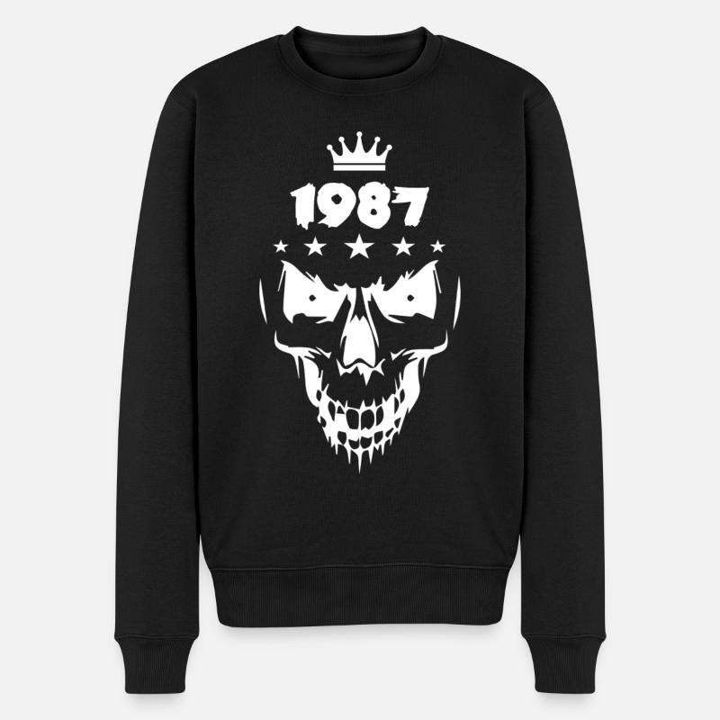 1987 : Totenkopf - Pull Premium bio Homme - noir