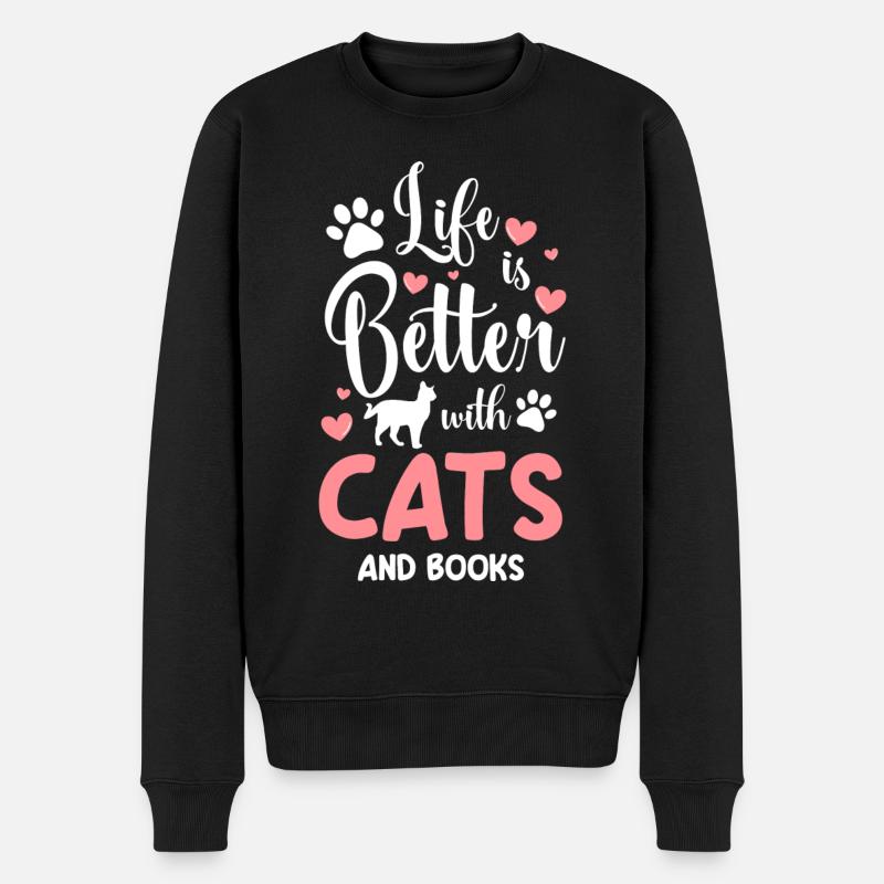 Chats Maîtresse d’animaux - Pull Premium bio Homme - noir
