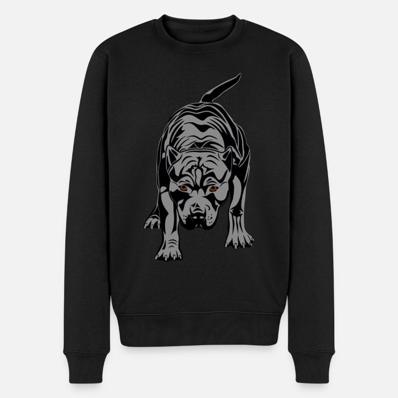Pitbull - Männer Premium Bio Pullover - Schwarz