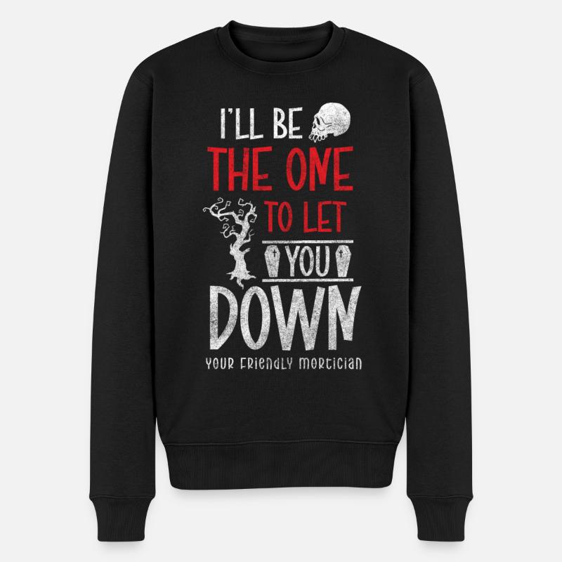 gravedigger profession coffin mourning - Men's Premium Organic Jumper - black