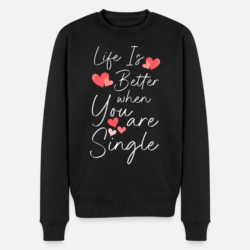 Statut relationnel Liberté seule - Pull Premium bio Homme - noir