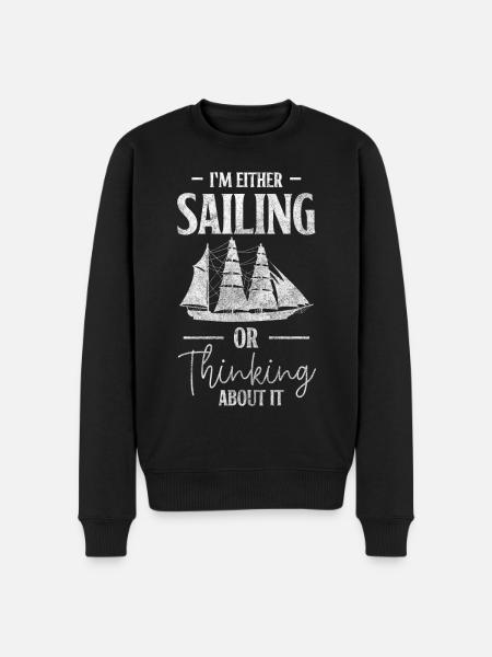 Sailing Ship Sailor Lake - Men's Premium Organic Jumper - black