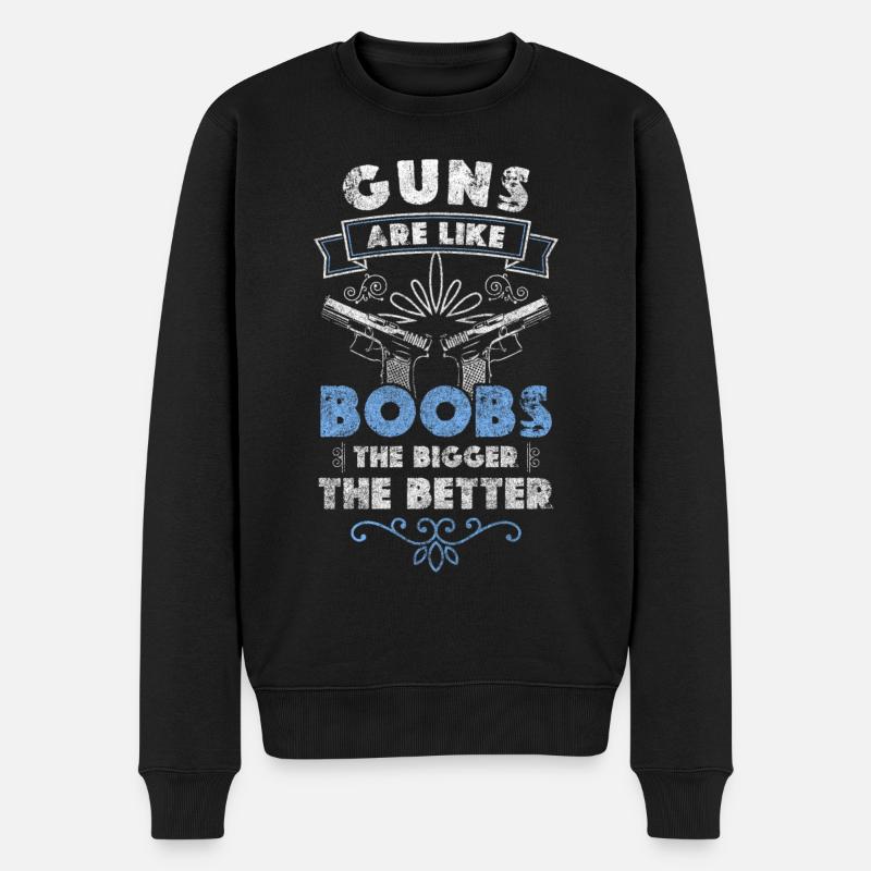 Armes Fusil Arme à feu - Pull Premium bio Homme - noir