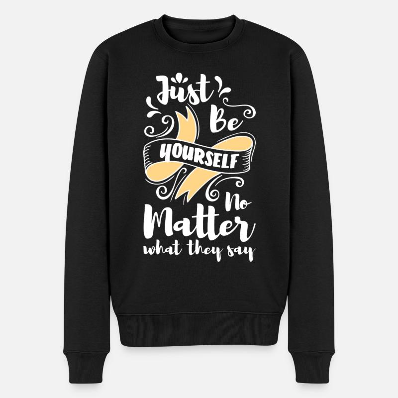 Anders Stolz Style - Männer Premium Bio Pullover - Schwarz