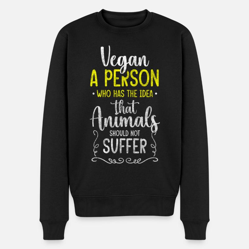 Vegan Attitude Veggie - Pull Premium bio Homme - noir