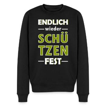 Endlich wieder Schützenfest - Männer Premium Bio Pullover - Schwarz - Vorne - Nico (187cm)