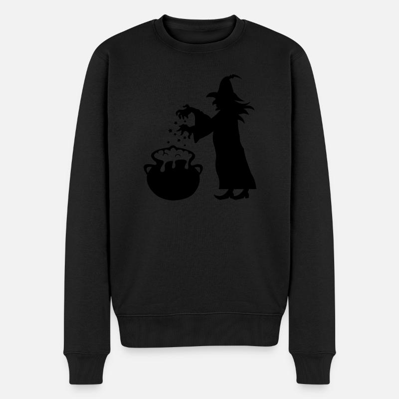 hexe - Männer Premium Bio Pullover - Schwarz