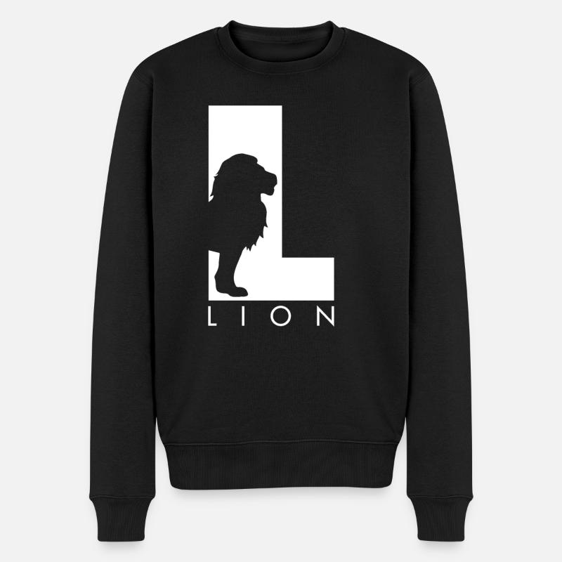 Lion Silhouette Löwe - Pull Premium bio Homme - noir