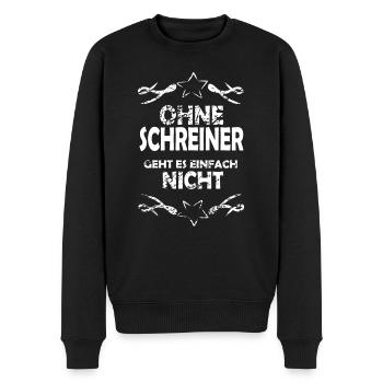 Schreiner - Männer Premium Bio Pullover - Schwarz - Vorne - Nico (187cm)