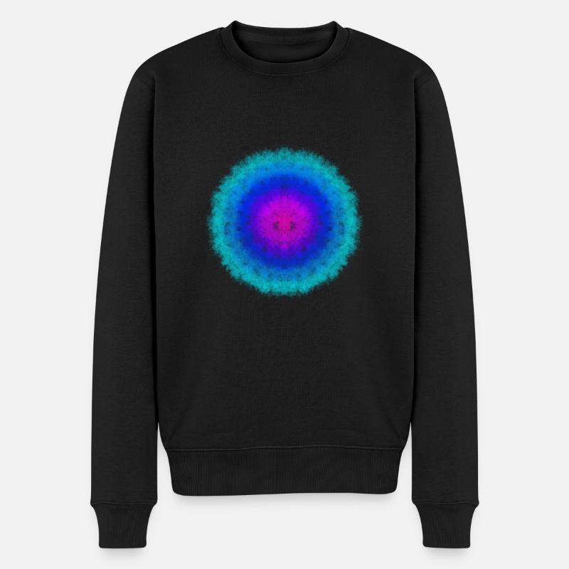 Mandala - Männer Premium Bio Pullover - Schwarz