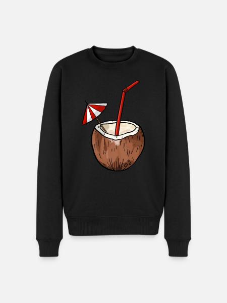 Kokusnuss Urlaub Outfit - Männer Premium Bio Pullover - Schwarz