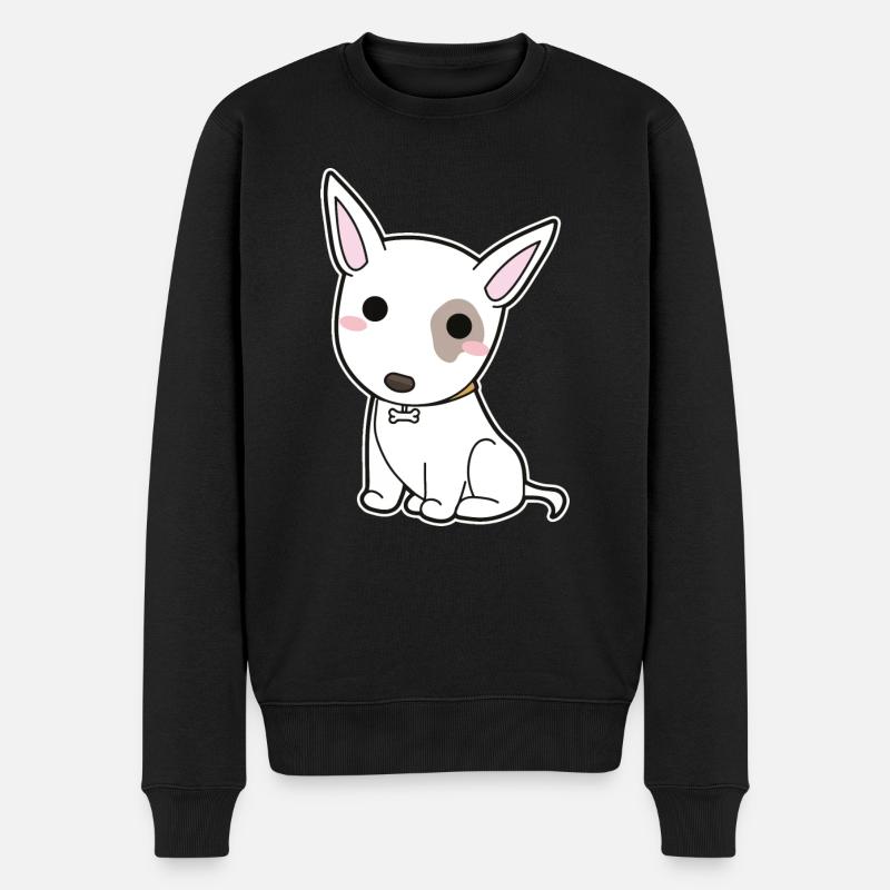 Bullterrier - Männer Premium Bio Pullover - Schwarz