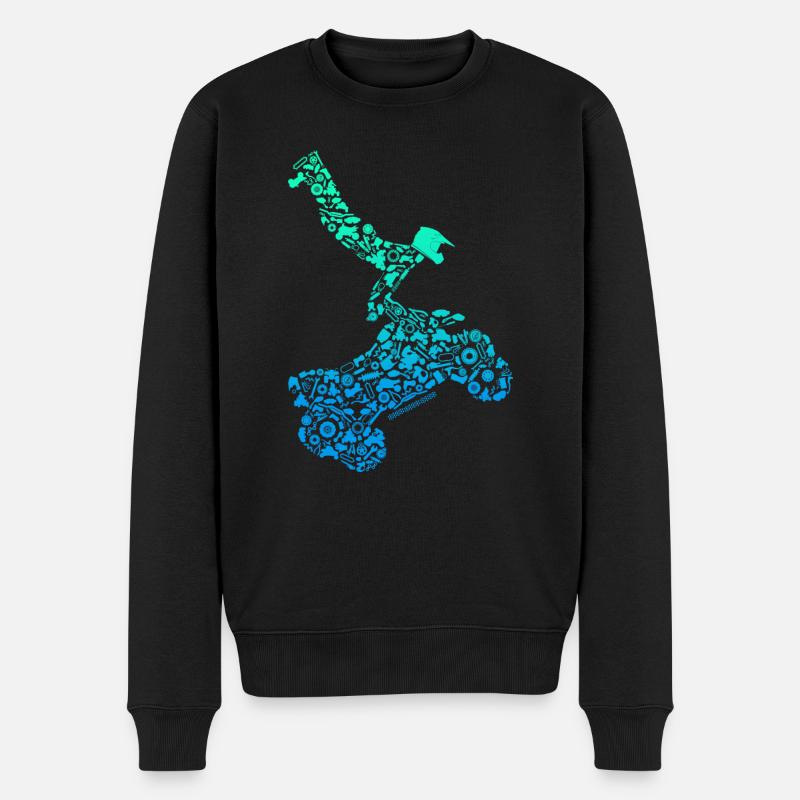 Quad - Männer Premium Bio Pullover - Schwarz