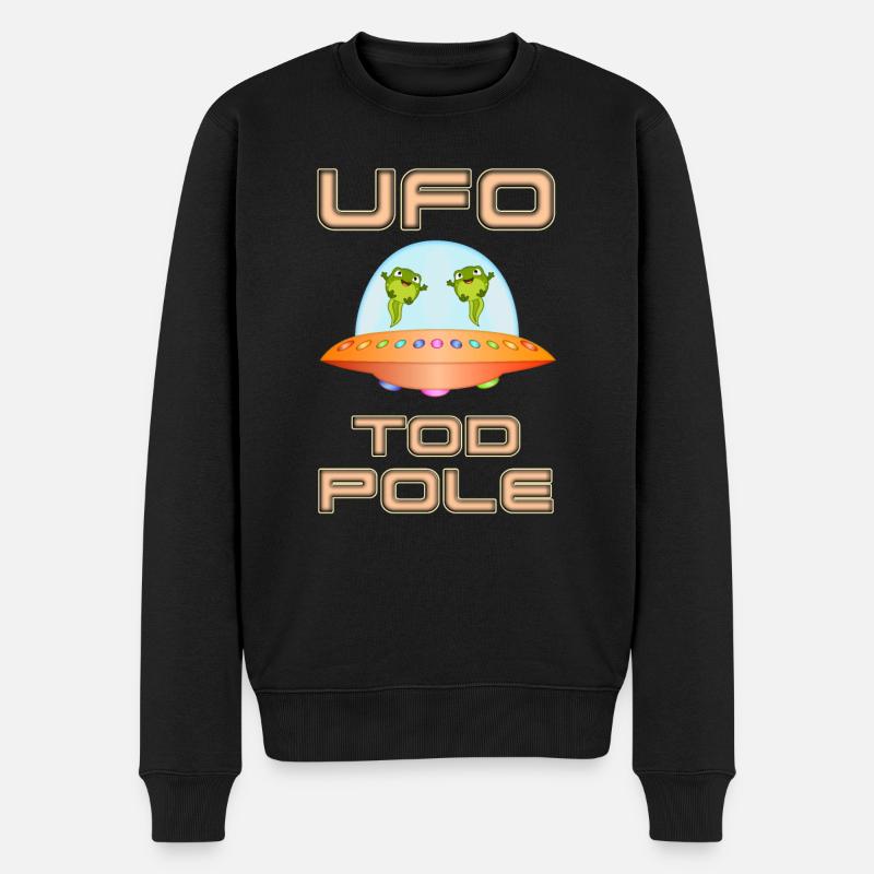 Ufo Todpoles - Weltraum-Kaulquappen im Ufo - Männer Premium Bio Pullover - Schwarz