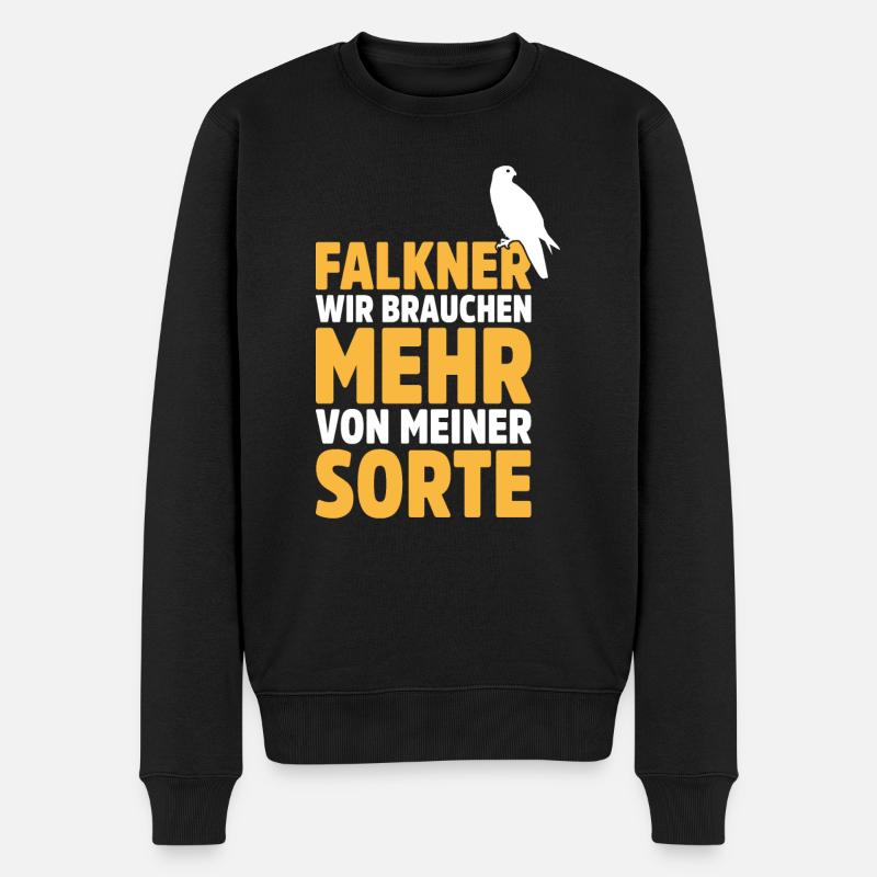 Falknerei Geschenkidee Falkner Beizjagd Greifvogel - Männer Premium Bio Pullover - Schwarz