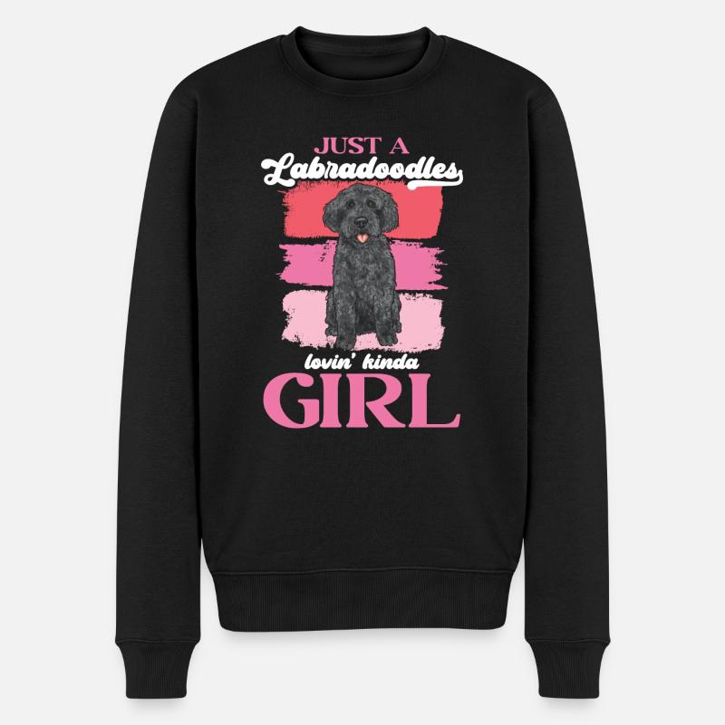 Labradoodle Hund - Männer Premium Bio Pullover - Schwarz