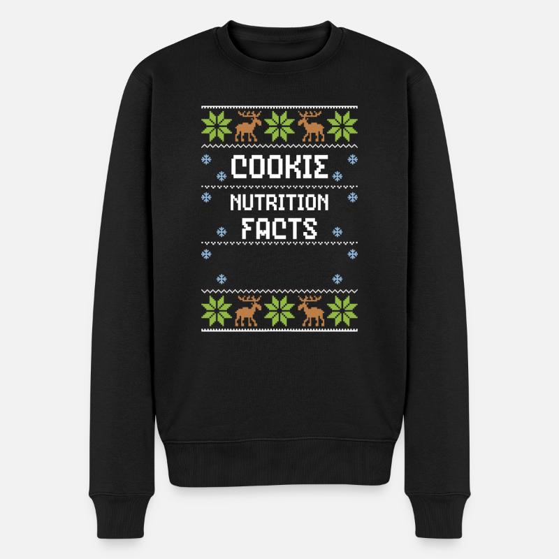 Cookie Nutrition Facts - Männer Premium Bio Pullover - Schwarz