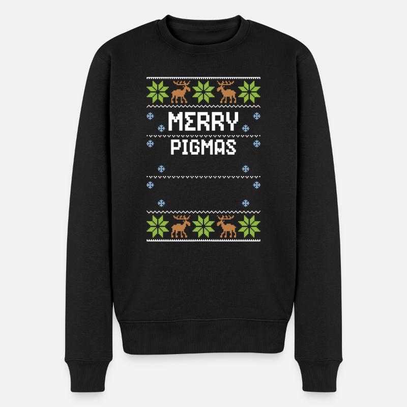 Joyeux Cochons - Noël moche - Pull Premium bio Homme - noir