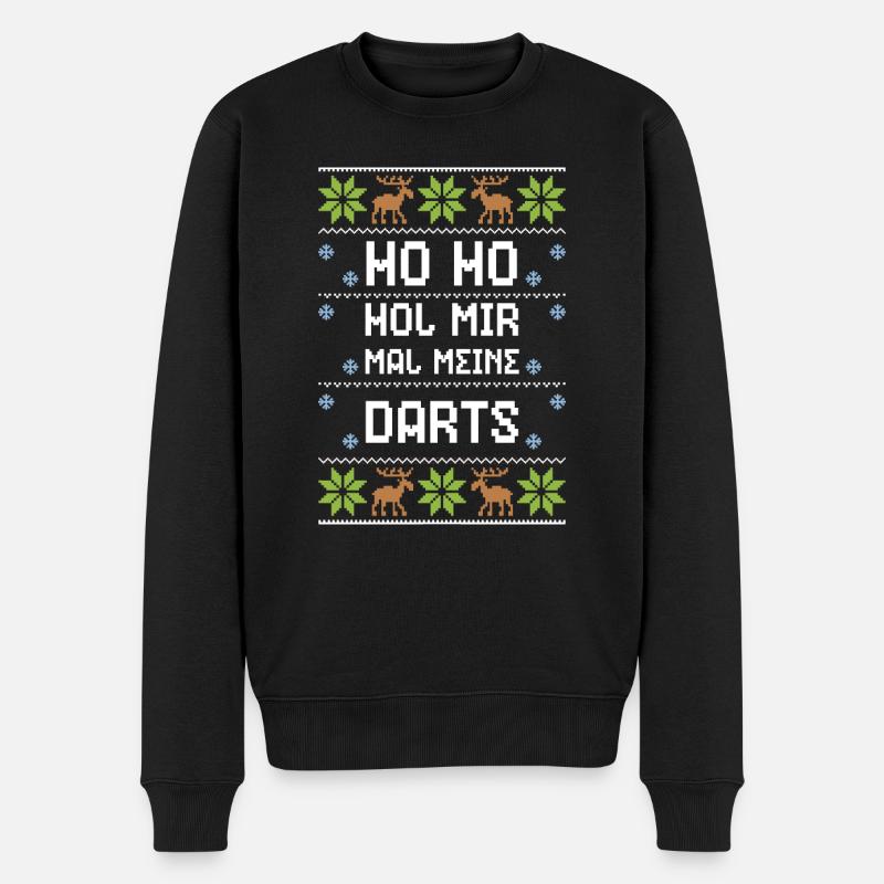 Ho Ho Hol Mir Mal Meine Darts - Männer Premium Bio Pullover - Schwarz