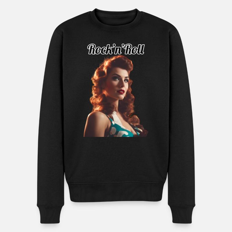 Pinup - Männer Premium Bio Pullover - Schwarz