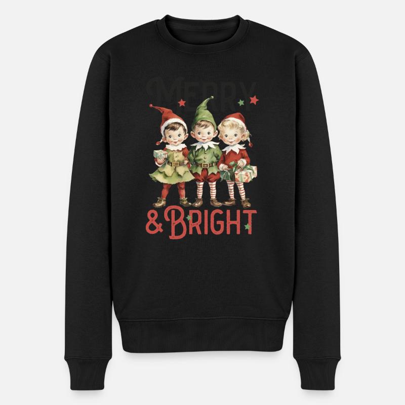 i Love Christmas - Männer Premium Bio Pullover - Schwarz