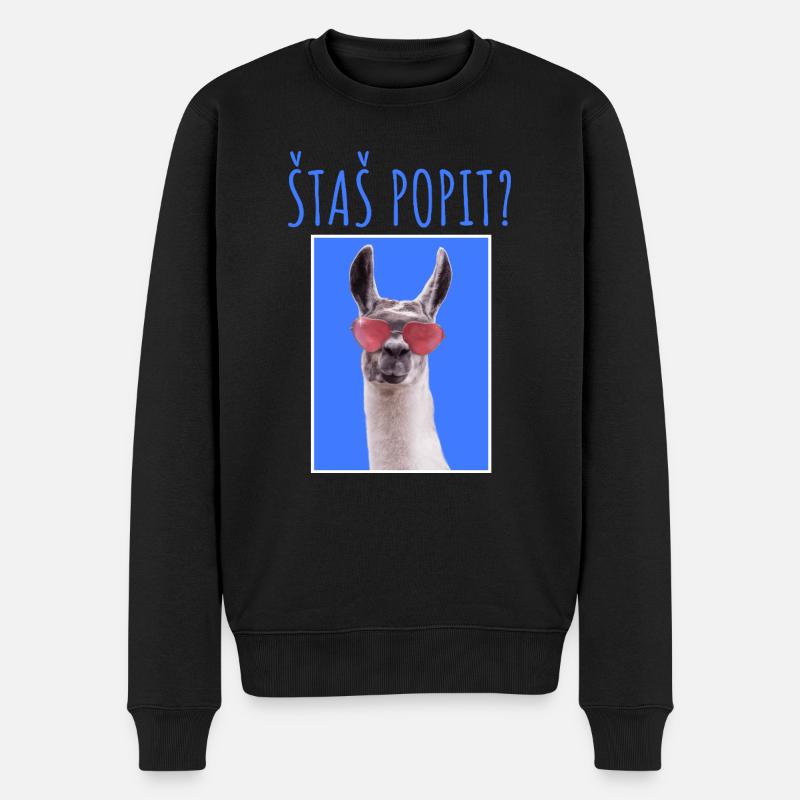 ŠTAŠ POPIT MAJICA - Männer Premium Bio Pullover - Schwarz