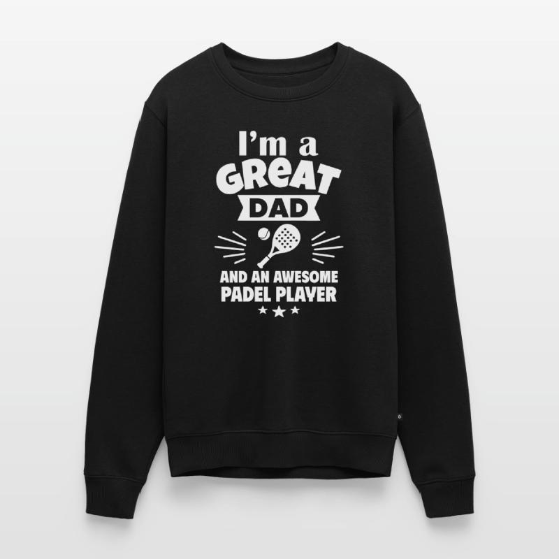 Ich bin ein toller Papa und ein Padel-Ass Männer Premium Bio Pullover