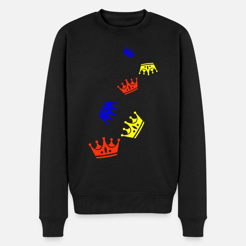 Symbole de la couronne - Pull Premium bio Homme - noir