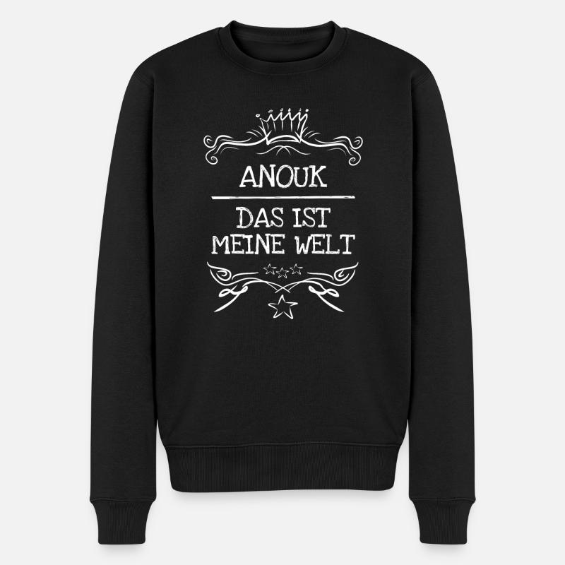 Anouk - Männer Premium Bio Pullover - Schwarz