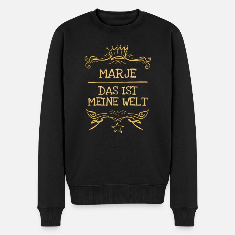 Mädchenname Marje - Männer Premium Bio Pullover - Schwarz