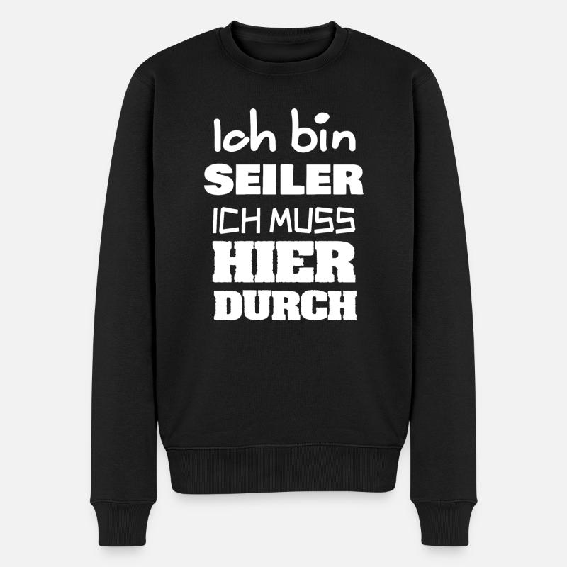 Gift for ropemaker - Men's Premium Organic Jumper - black