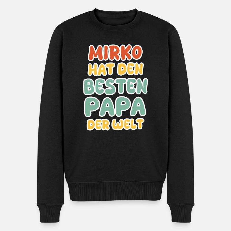 Baby Mirko - Männer Premium Bio Pullover - Schwarz