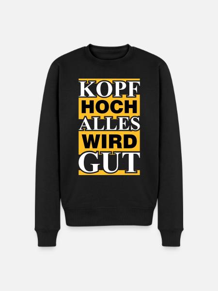 alles wird gut - Männer Premium Bio Pullover - Schwarz