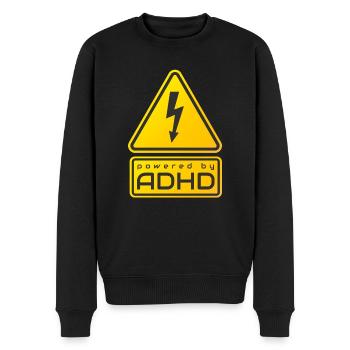 Angetrieben von ADHS - Männer Premium Bio Pullover - Schwarz - Vorne - Nico (187cm)
