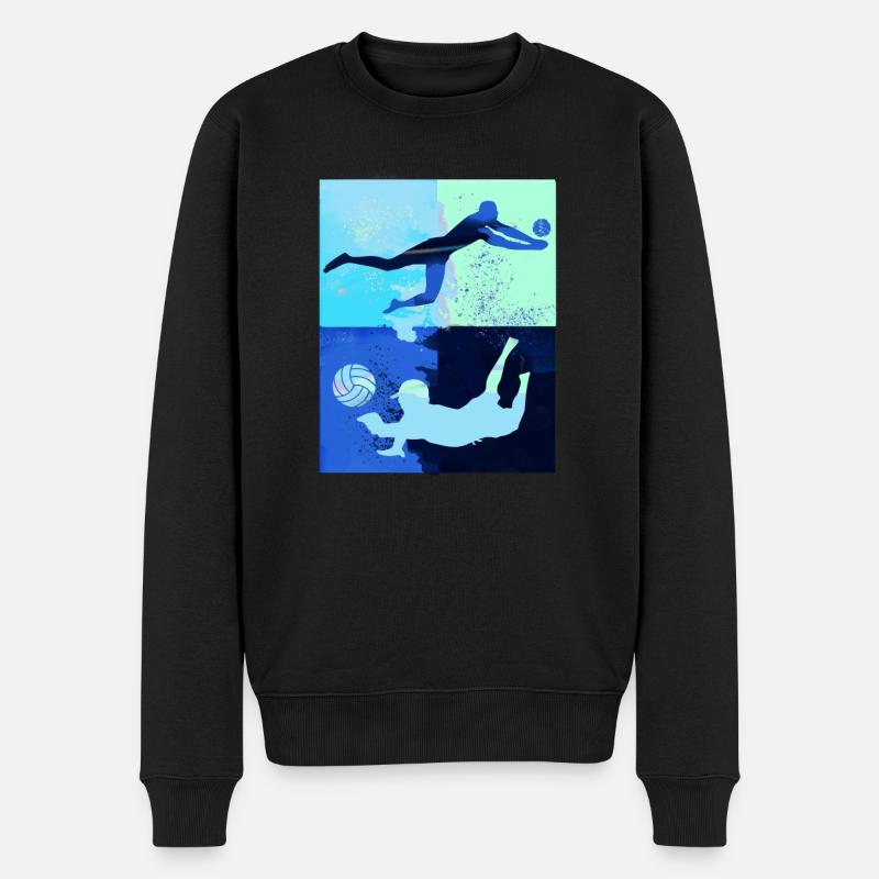 volley-ball, volley-ball, beachball,graffiti - Pull Premium bio Homme - noir