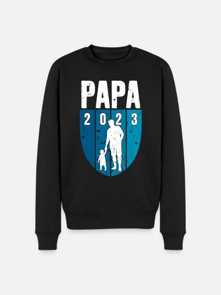 DAD 2023 FATHER-TO-BE - Men's Premium Organic Jumper - black